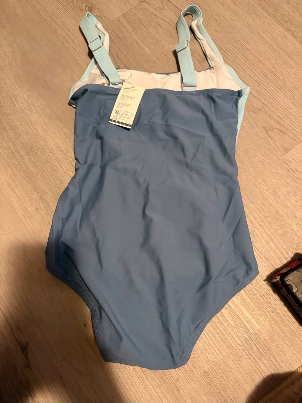 Girls' Light Blue & Slate One-Piece Swim Suit